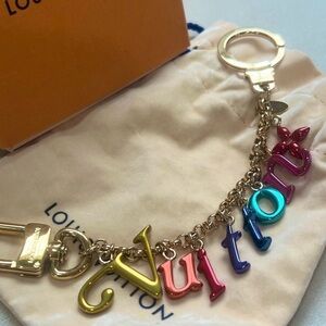 Colorful Louis Vuitton Fleur De Monogram Bag Charm